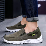 New Fashion Men Canvas Shoes Outdoor Trend All-match Flats Shoes Breathable Slip-on Hard-wearing Footwear Comfort