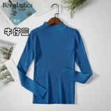 Autumn Winter Basic Turtleneck Knitting Bottoming Warm Sweaters 2022 Women's Pullovers Solid Minimalist Cheap