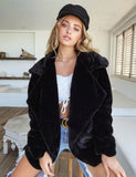 autumn and winter coat sexy plush lapel slim coat winter coat women elegant fall clothes for