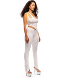 One Shoulder Irregular Top and Pants 2 Piece