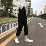 Women Spring Summer Trendy Simple Korean Style All-match Solid Hole Soft High Waist Streetwear Womens Trousers Chic