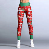 Trousers For Women Lady Casual Elasticity Skinny Leggins Mujer High Waist Workout Printing Stretchy Pants