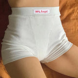 2020 High Waist Biker Shorts New Cycling Running Fitness Knit Black Streetwear Sports Shorts Hip Side Summer White