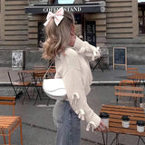 And Winter New Loose Round Neck Flag Pattern Simple Knitted