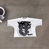 Men's T-Shirts Oversized Graphics Gothic Harajuku Short-Sleeved Men's T-Shirts Y2k Top Friends-Outfit