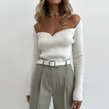 Collar Knitted Sweater New Solid-Color Bottoming Shirt For Women In Autumn And