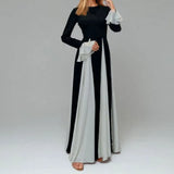 Spring Women's Fashion Temperament Slings Bumping Color Short-Sleeved Loose Swing