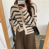 Spring New Color Sweater Coat Women's Korean Style Retro Lazy Soft Waxy Loose Short Knitted Cardigan-Outfit