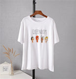 Gothic Printed Women T Shirt 100% Cotton Short Sleeve Cartoon Graphic Female Soft Top Jumper Female Cusual