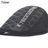 Letters Embroidery Men Flat Top Berets Outdoor Sunshade Newsboy Hats Business Hat Trucker Hat Sun Hat Painter Hats