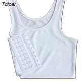 Breathable Buckle Short Chest Breast Binder Vest Tops Chest Binder Underwear Tank Tops Bandage Breathable Side
