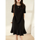 Dress Women's Summer 202 5 New Slimy Temperament Cardigan + Slings Broken Floral Dress Two