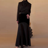 2025 New Collar Solid Color High-End Temperament Fold Design