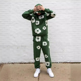Tide Brand Foam Print Loose Sweater Y2K Hip Hop Street Suit For Men And Women-Outfit