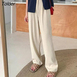 Pants Women Various Lengths All-match Spring Loose Empire Ins Simple College Mujer Solid Trousers Baggy Fashion