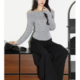 Bag-Buffed Seabless Shoulder-To-Shoulder Tight-Up Hottie Thai Temperament Short Skirt Vest