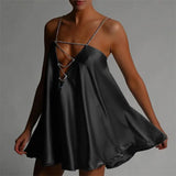 With Deep V-Neck-Loose Sling-Type Loose