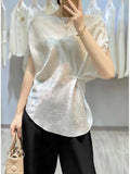 The Summer Of 2023, A Minority Design Feels French Blouses, Light Extravagance, Fashion, Aging, Beautiful New Chinese Style White Jacquard Shirts.-Outfit