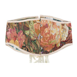 New Oil Painting Rich And Expensive Peony Flower Short Girded Waist 16Cm3 Buckle Fish Bone Support Waist Seal Lolita Waist