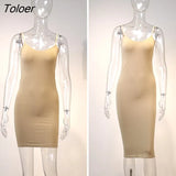 Seamless Nude Slip Dress 2023 Summer Women Adjustable Strap Sexy Vestidos Stretchy Bodycon Slim Midi Dress