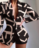 Independent Station New Fashion Fashion Suit Printed Shorts Set Girl-Outfit