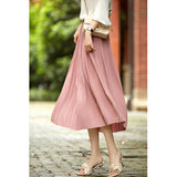 New 细细细细细 Art 褶皱 Fairy Hundred Folded Skirt Silk Slippery Pendant Half Body