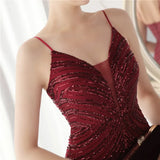 Shining Sequins V Neck Strapless Slim Formal Cocktail Party