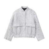 New Women's Street Personality Gold Beads Jacket Pocket