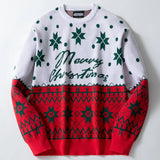 Men's Autumn/Winter Christmas Knitted Christmas Jackcase Christmas T-Shirts With Loose Hooded Sweater