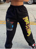 Plus Size Print Black High Waist
