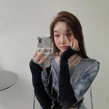 Sleeve T-shirts Womens New Designers Slim Irregular Patchwork Tie-dye O-neck Streetwear Chic Fashion Leisure Tees