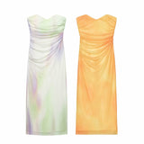 Women's Dress 2025 New Fashion Print Net Corset