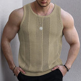 Men's New Summer Sleeveless Knit Dresses Men's Sleeveless Knitted