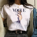 Harajuku Female Tshirt Gothic Flame Heart Print Short Sleeve Tops & Tees Fashion Casual T Shirt Women Clothing T-shirts