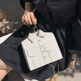 party European Brand Design Chain Crossbody Bag Jacket Coat Bags Women Clothing Shoulder Bag Messenger Bag Women Leather Handbags