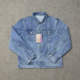 Devil Island Denim Suit High Street Western Denim Jacket Baggy Jeans Trend Card-Outfit
