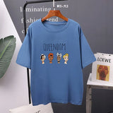 Gothic Character Printed T Shirt Women Harajuku Soft Summer Cotton Tshirt Korean Loose Tees Ins Casual Female