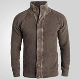 Men's Autumn And Winter Long-Sleeved Knit Shirt R-Neck Cardigan Sweater Jacket