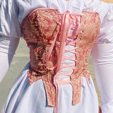 Pink Lace Up Corset