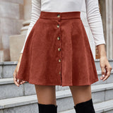 Skirt High Waisted New Autumn Winter Fashion Solid Black Elegant Ladies A Line Mini Short Clothes Skirts For Women