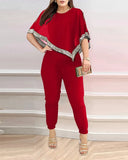 Autumn And Winter New Large-Size Women's Two-Piece Set Of Gliders