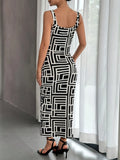 Women's Clothing 2025 Summer New U-Neck Sleeveless Printed