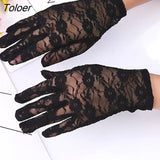 Quality Party Sexy Dress Gloves Women Lady Lace Mittens Accessories Sunscreen Summer Full Finger Girls Lace Fashion