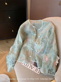 Pavilions, Pavilions, Embroidery, New Chinese Style Buckle Coat 2024 Female Spring And Autumn Style Retro Loose Cardigan-Outfit