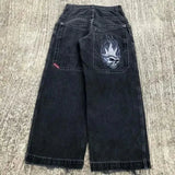 Hiphop New Spring Hip-Hop Style Straight Jeans With Loose Broad Legs-Outfit