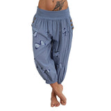 Pants Women High Waist Harem Pants Lightweight Streetwear Female Pocket Baggy Capri Jogger Trousers Bottoms with
