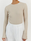 Collar Knitted Sweater Long-Sleeved Pit Strip Bottom Shirt Solid Color Tight Autumn And Winter Top
