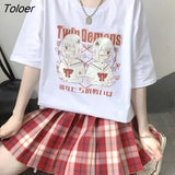 Hip Hop Tshirt Women Japanese Kanji Letter Drink Print T Shirt Oversized Streetwear Harajuku Summer New Teens Casual