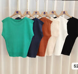 Silk Knitted Women Loose 2025 Summer New Gray Top Collar Thin Short-Sleeved T-Shirt