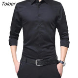 Autumn Shirt Fit Anti-wrinkle Cardigan Wash-and-wear Men Business